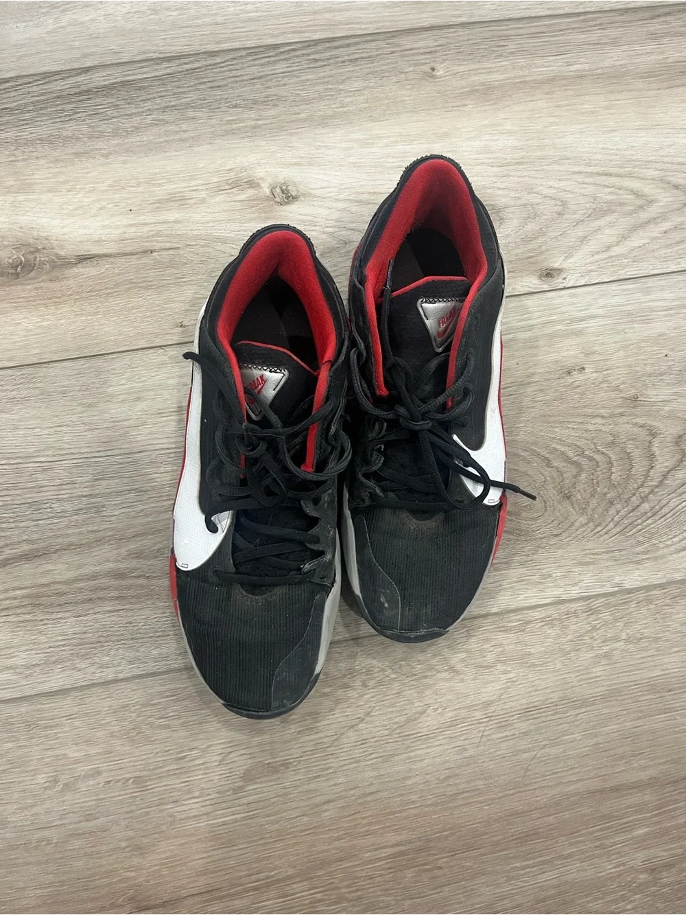 Men's Nike Zoom Freak 2 Black, White & Red Basketball Shoes